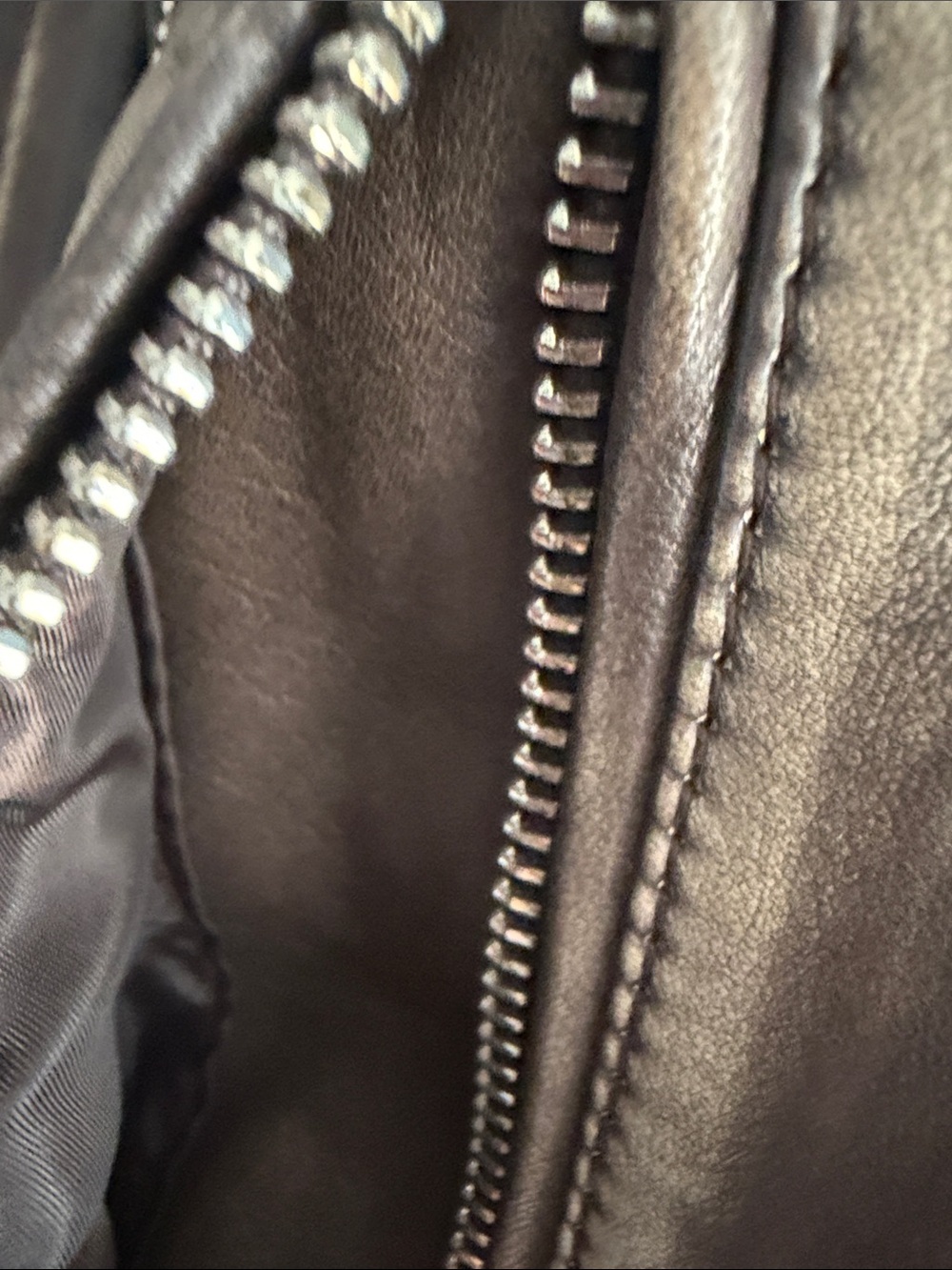 Bernardo Aviator Classic Brown Taupe Leather Zip-Front Jacket - Picture 10 of 10
